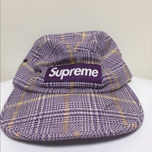 Purple & gold supreme hip hop 5 panel hat used